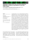 Báo cáo khoa học: Arabidopsis thaliana CYP77A4 is the ﬁrst cytochrome P450 able to catalyze the epoxidation of free fatty acids in plants