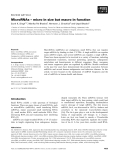 Báo cáo khoa học: MicroRNAs – micro in size but macro in function Sunit K. Singh1,2, Manika Pal Bhadra3, Hermann J. Girschick2 and Utpal Bhadra4