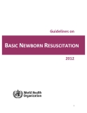 Guidelines on BASIC NEWBORN RESUSCITATION 2012 