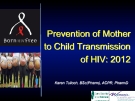 Prevention of Mother to Child Transmission of HIV: 2012