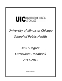 University of Illinois at Chicago  School of Public Health    MPH Degree  Curriculum Handbook   2011-2012 