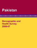 Demographic and  Health Survey 2006-07 Pakistan