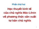 Chương IV: HỌC THUYẾT GIÁ TRỊ