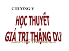 Chương số 5: Học thuyết giá trị thặng dư