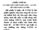 Chương VII: Sứ mệnh lịch sử của giai cấp công nhân