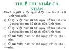 CHƯƠNG 5: THU THU Ế NHẬP CÁ NHÂN