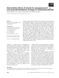 Báo cáo khoa học: Anti-arthritis effects of vitamin K2 (menaquinone-4) ) a new potential therapeutic strategy for rheumatoid arthritis