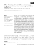 Báo cáo khoa học: Effect of mutations in the b5–b7 loop on the structure and properties of human small heat shock protein HSP22 (HspB8, H11)