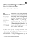 Báo cáo khoa học: Modulation of heme and myristate binding to human serum albumin by anti-HIV drugs An optical and NMR spectroscopic study