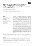 Báo cáo khoa học: Eukaryotic class 1 translation termination factor eRF1 ) the NMR structure and dynamics of the middle domain involved in triggering ribosome-dependent peptidyl-tRNA hydrolysis