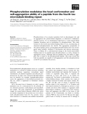 Báo cáo khoa học: Phosphorylation modulates the local conformation and self-aggregation ability of a peptide from the fourth tau microtubule-binding repeat