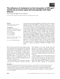 Báo cáo khoa học: The inﬂuence of cholesterol on the interaction of HIV gp41 membrane proximal region-derived peptides with lipid bilayers