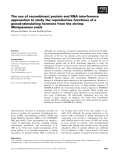 Báo cáo khoa học: The use of recombinant protein and RNA interference approaches to study the reproductive functions of a gonad-stimulating hormone from the shrimp Metapenaeus ensis