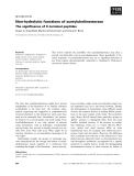 Báo cáo khoa học: Non-hydrolytic functions of acetylcholinesterase The signiﬁcance of C-terminal peptides