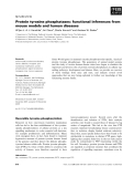 Báo cáo khoa học: Protein tyrosine phosphatases: functional inferences from mouse models and human diseases