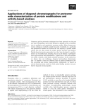 Báo cáo khoa học:  Applications of diagonal chromatography for proteomewide characterization of protein modiﬁcations and activity-based analyses