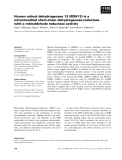 Báo cáo khoa học: Human retinol dehydrogenase 13 (RDH13) is a mitochondrial short-chain dehydrogenase⁄reductase with a retinaldehyde reductase activity