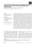 Báo cáo khoa học: Thermodynamic characterization of substrate and inhibitor binding to Trypanosoma brucei 6-phosphogluconate dehydrogenase