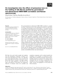 Báo cáo khoa học: An investigation into the effect of potassium ions on the folding of silk ﬁbroin studied by generalized two-dimensional NMR–NMR correlation and Raman spectroscopy