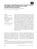 Báo cáo khoa học: The interferon-stimulated gene factor 3 complex mediates the inhibitory effect of interferon-b on matrix metalloproteinase-9 expression