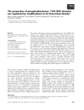 Báo cáo khoa học: The properties of phosphodiesterase 11A4 GAF domains are regulated by modiﬁcations in its N-terminal domain