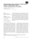 Báo cáo khoa học: Thermodynamics of the b2 association in light-harvesting complex I of Rhodospirillum rubrum Implication of peptide identity in dimer stability