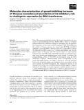 Báo cáo khoa học: Molecular characterization of gonad-inhibiting hormone of Penaeus monodon and elucidation of its inhibitory role in vitellogenin expression by RNA interference