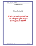 Đề tài “ Hạch toán TSCĐ ở Công Ty Lương Thực Đà Nẵng “