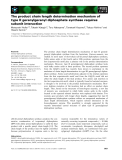 Báo cáo khoa học: The product chain length determination mechanism of type II geranylgeranyl diphosphate synthase requires subunit interaction