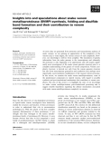 Báo cáo khoa học: Insights into and speculations about snake venom metalloproteinase (SVMP) synthesis, folding and disulﬁde bond formation and their contribution to venom complexity