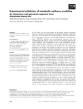 Báo cáo khoa học: Experimental validation of metabolic pathway modeling An illustration with glycolytic segments from Entamoeba histolytica