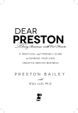 Dear Preston Doing Business with Our Hearts