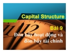 Bài 9: Đòn bẩy hoạt động và đòn bẩy tài chính