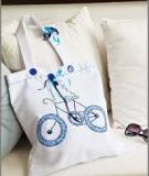 Trang trí túi xách lạ mắt với hình chiếc xe đạp