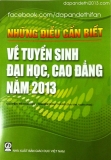 Những điều cần biết về tuyển sinh đại học cao đẳng năm 2013 (Bộ GD&ĐT)