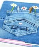 Tái chế quần jeans thành các bọc sổ đáng yêu