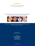 FOOD AND BEVERAGE INDUSTRY MARKETING PRACTICES AIMED AT CHILDREN: DEVELOPING STRATEGIES FOR PREVENTING OBESITY AND DIABETES