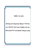 TIỂU LUẬN:  Hướng mở rộng hoạt động CVTD tại các NHTM Việt Nam (Nghiên cứu tại NHNo&PTNT chi nhánh Thăng Long)