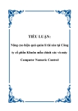 TIỂU LUẬN: Nâng cao hiệu quả quản lí tài sản tại Công ty cổ phần Khuôn mẫu chính xác và máy Computer Numeric Control