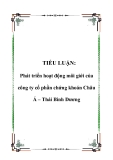 TIỂU LUẬN: Phát triển hoạt động môi giới của công ty cổ phần chứng khoán Châu Á – Thái Bình Dương