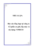 TIỂU LUẬN:  Báo cáo tổng hợp tại công ty Cổ phần cơ giới, lắp máy và xây dựng- VIMECO