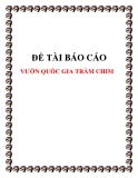 TỔNG QUAN VỀ VƯỜN QUỐC GIA TRÀM CHIM