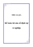 TIỂU LUẬN:  Kế toán tài sản cố định tại xí nghiệp