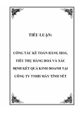 TIỂU LUẬN:  CÔNG TÁC KẾ TOÁN HÀNG HOÁ, TIÊU THỤ HÀNG HOÁ VÀ XÁC ĐỊNH KẾT QUẢ KINH DOANH TẠI CÔNG TY TNHH MÁY TÍNH NÉT