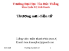 Bài giảng Thương mại điện tử - Trần Thanh Phúc (MBA)