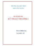 Đồ ÁN MÔN HỌC  kỹ thuật thi công 1