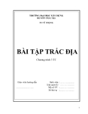 Bài tập trắc địa - Ts Vũ Thặng