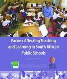 Factors Affecting Teaching and Learning in South African Public Schools