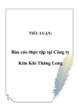 TIỂU LUẬN:  Báo cáo thực tập tại Công ty Kim Khí Thăng Long