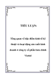 TIỂU LUẬN:  Tổng quan về đặc điểm kinh tế kỹ thuật và hoạt động sản xuất kinh doanh ở công ty cổ phần bưu chính Viettel